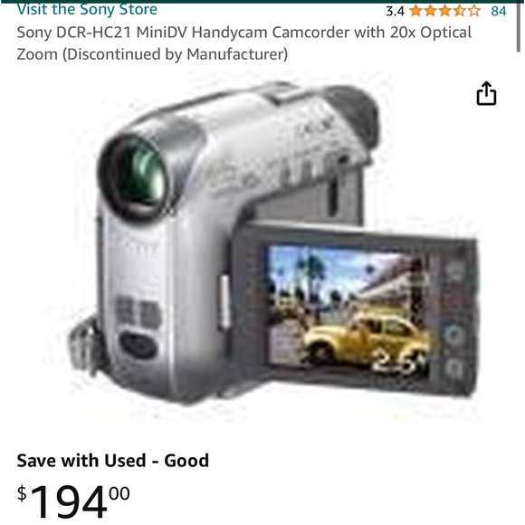^ Sony Handycam DCR-HC21 MiniDV Digital Video Camcorder [WORKS] - Picture 3 of 7